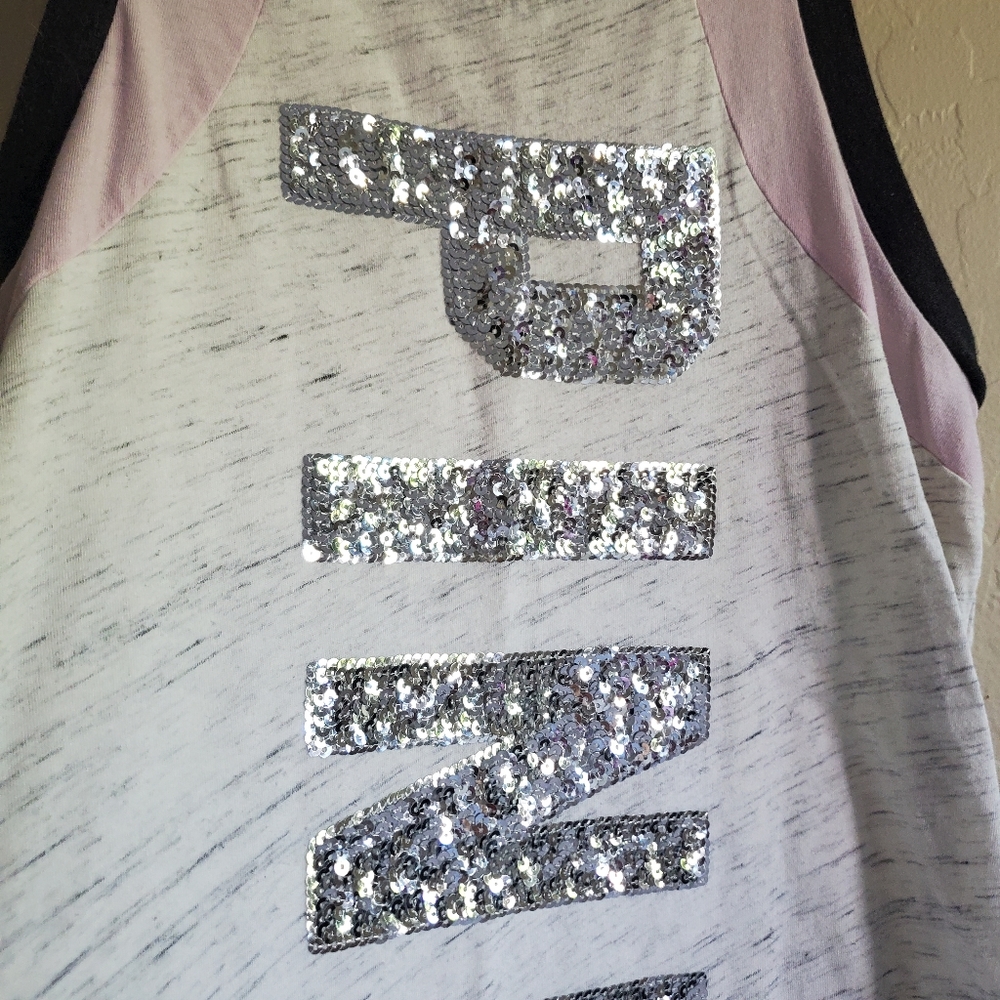 ⭐ 4/$20 VS PINK Tank Top‎ Sequins XS - Picture 2 of 6